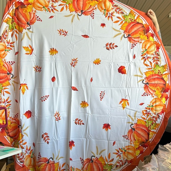 Other - Fall Round linen tablecloth new in package